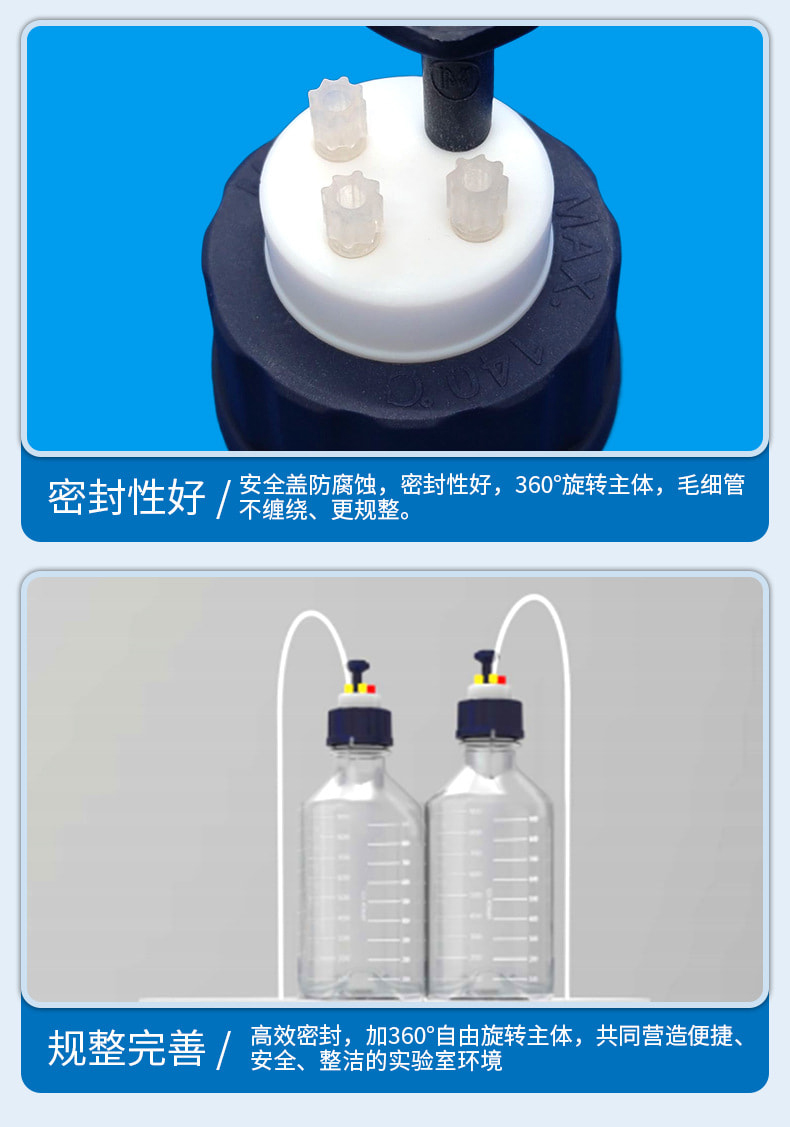 三孔流動相瓶安全蓋介紹