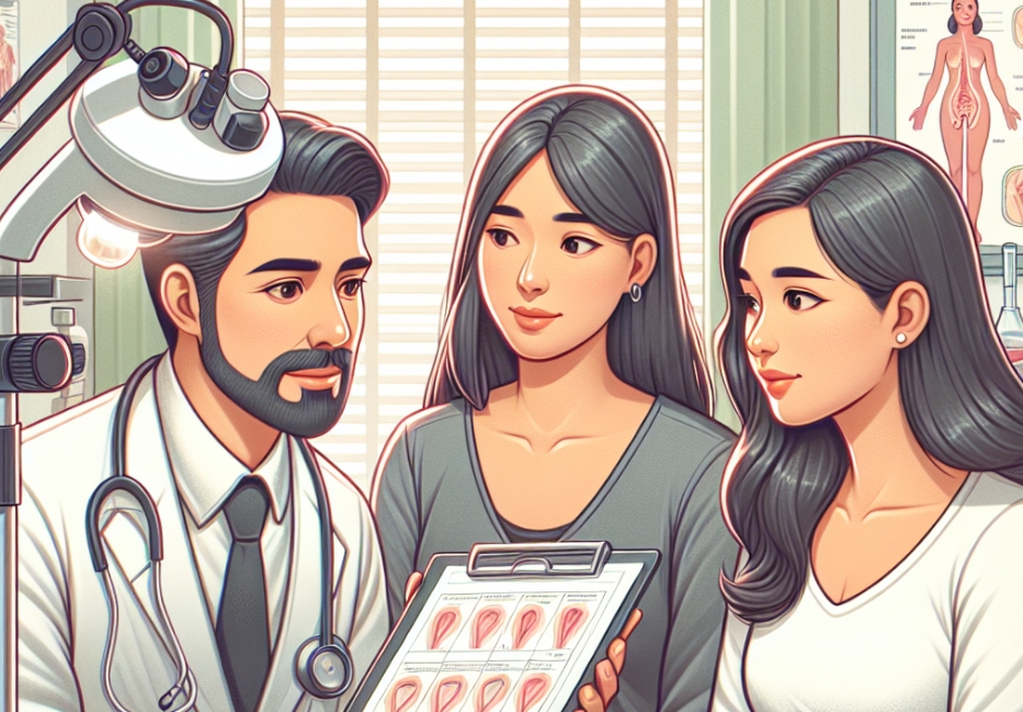 醫(yī)生給女性篩查宮頸疾病