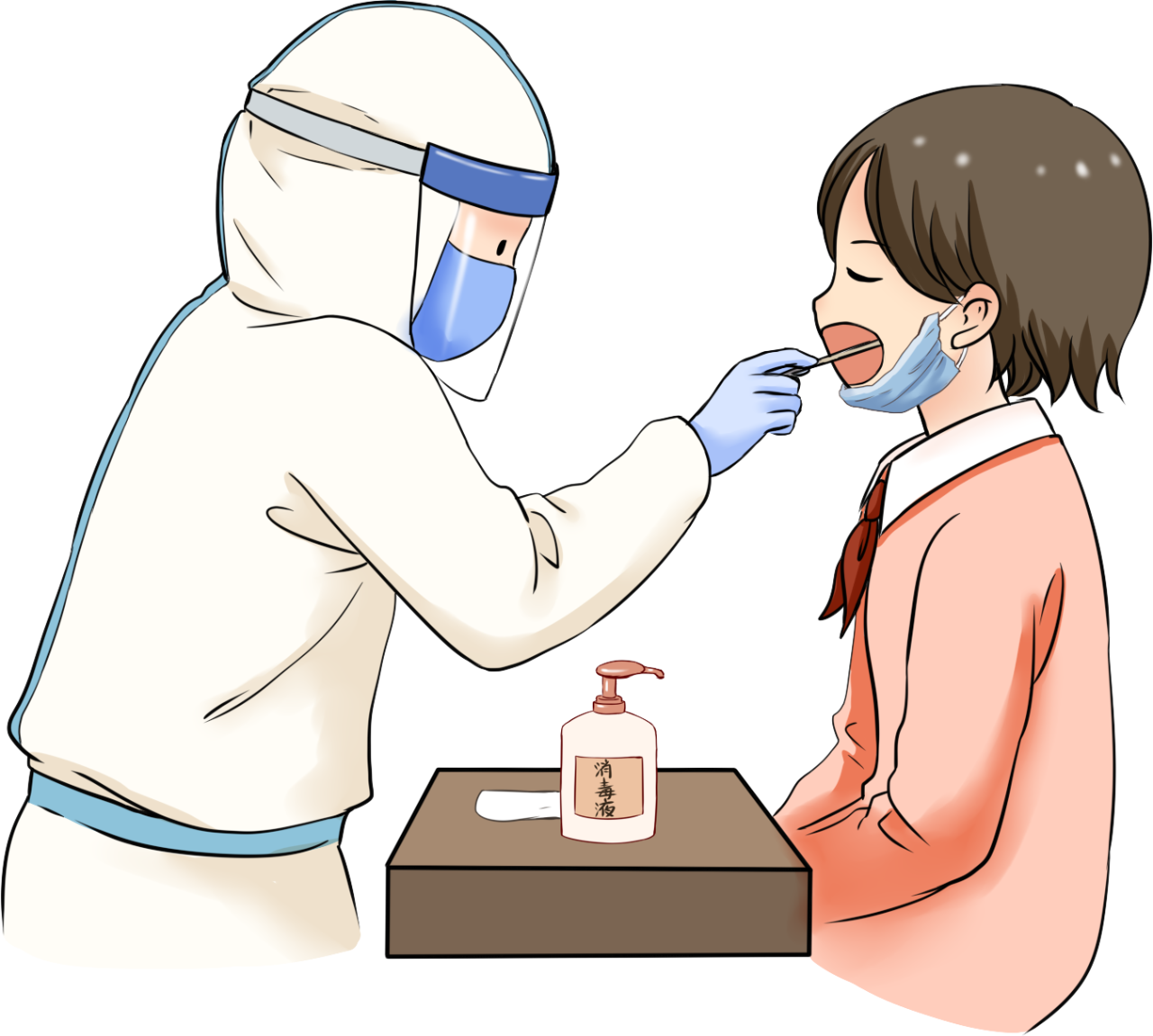 咽拭子采樣效果圖